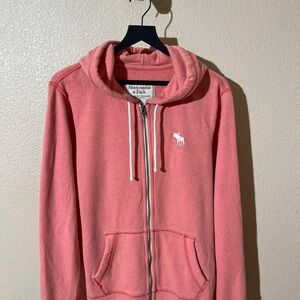Pink Y2K Abercrombie & Fitch zip up hoodie